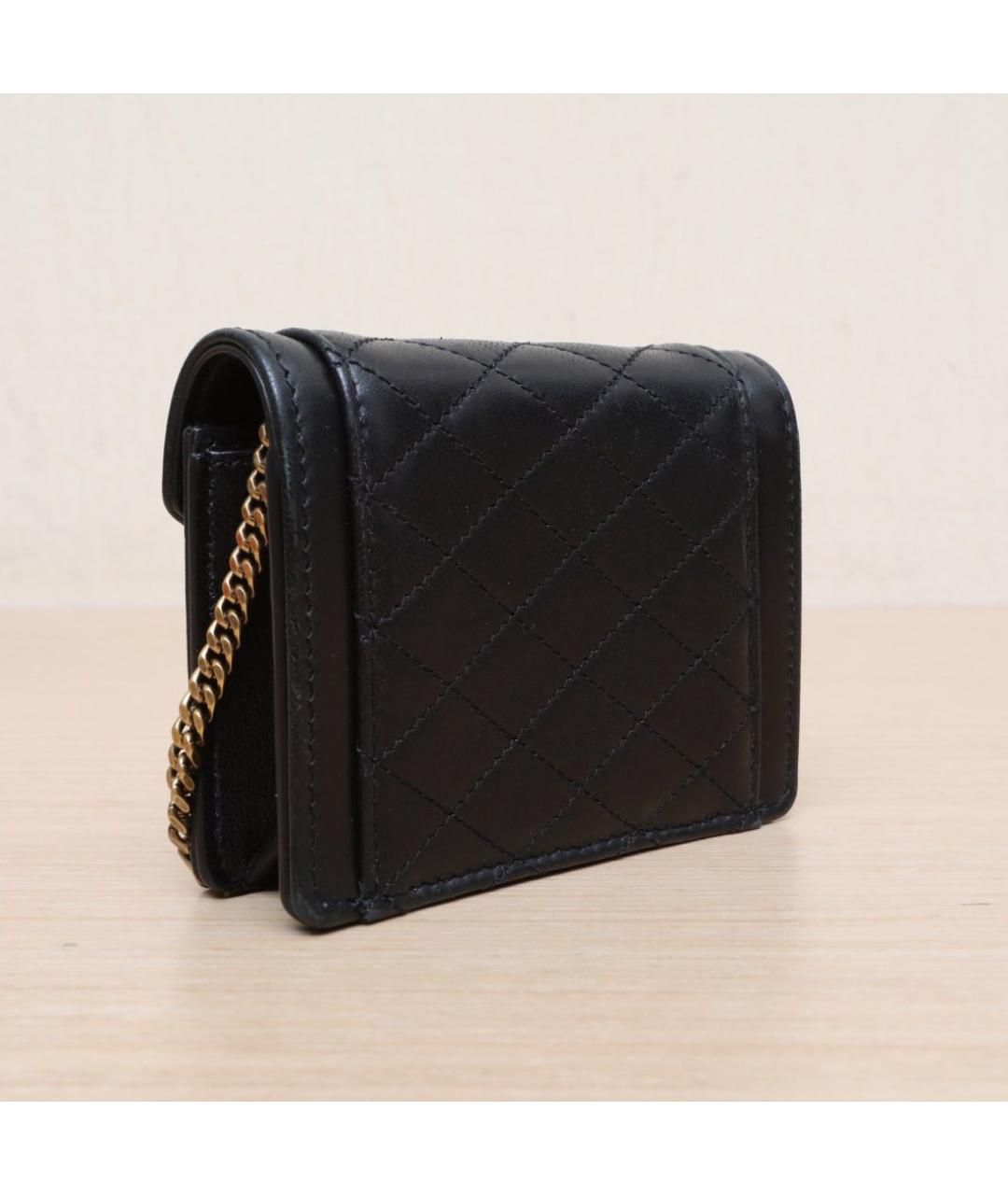 SAINT LAURENT Черная кожаная сумка через плечо, фото 6