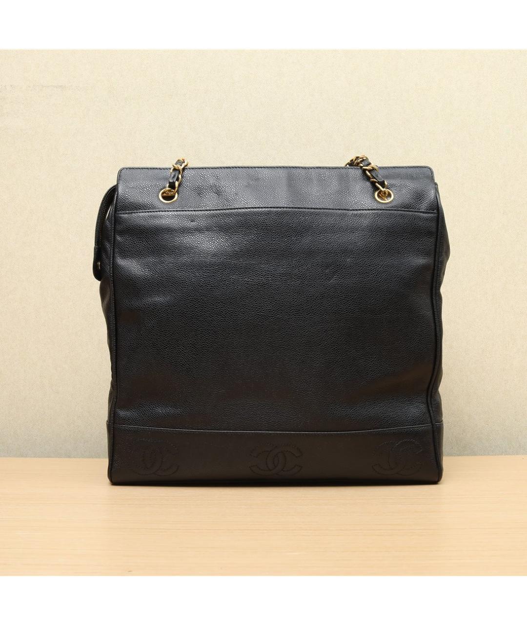 CHANEL Черная кожаная сумка через плечо, фото 5