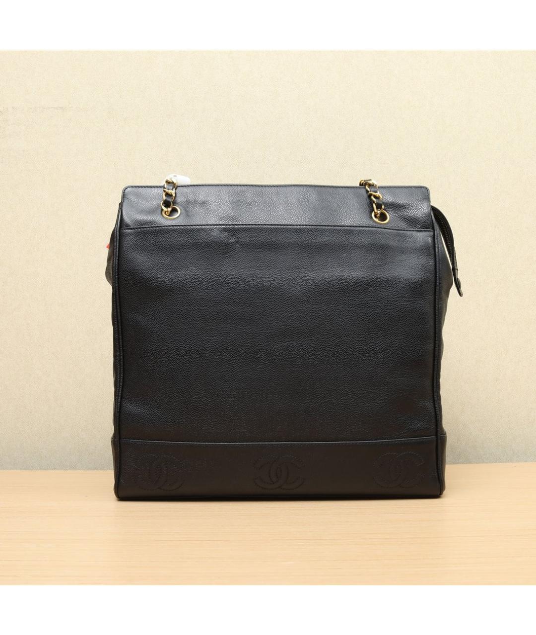 CHANEL Черная кожаная сумка через плечо, фото 2