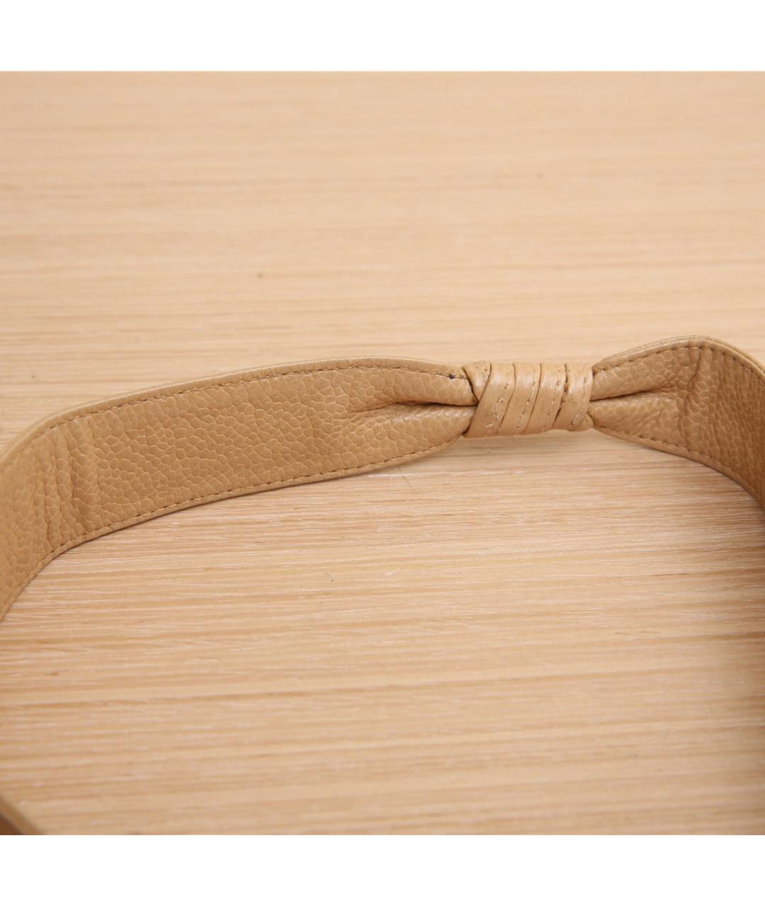 CHANEL Бежевая кожаная сумка через плечо, фото 8