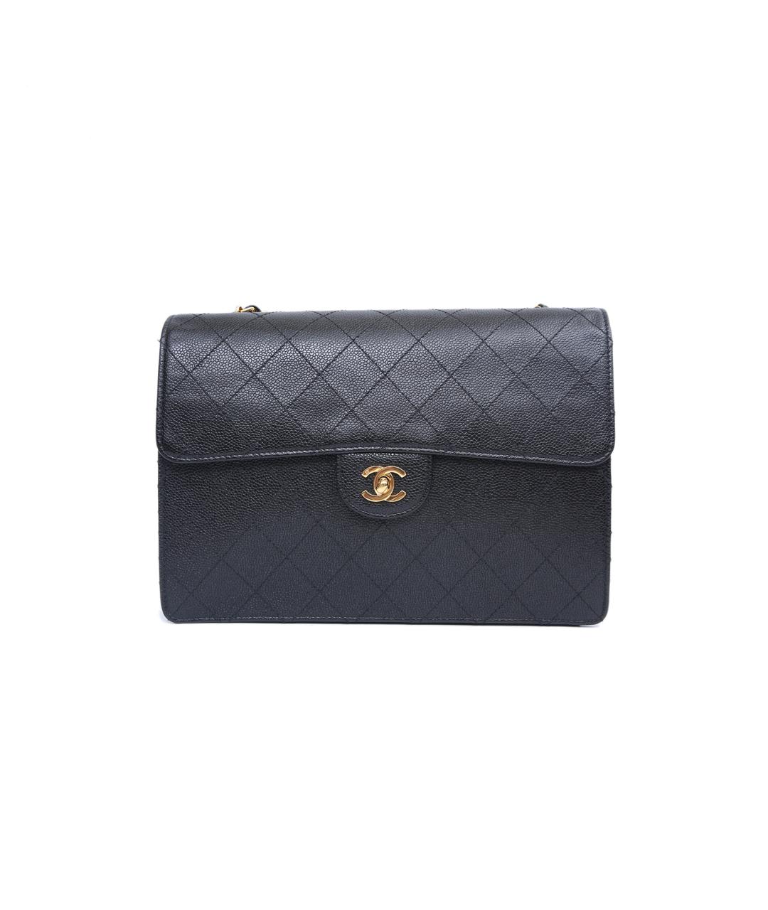 CHANEL Черная кожаная сумка через плечо, фото 1