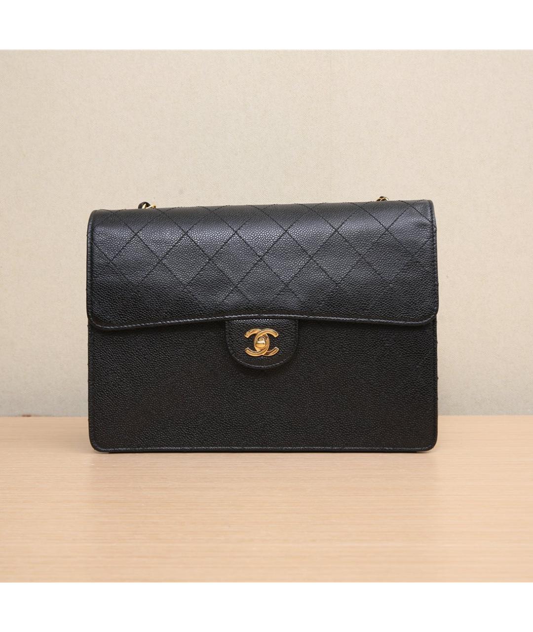 CHANEL Черная кожаная сумка через плечо, фото 3