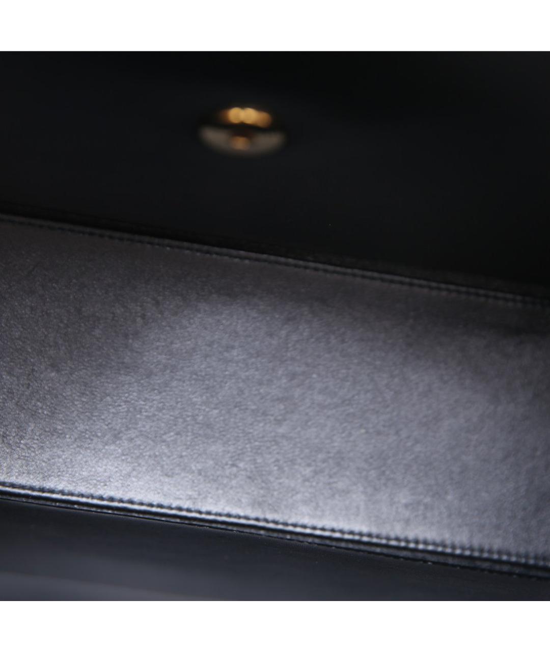 CHANEL Черная кожаная сумка через плечо, фото 2