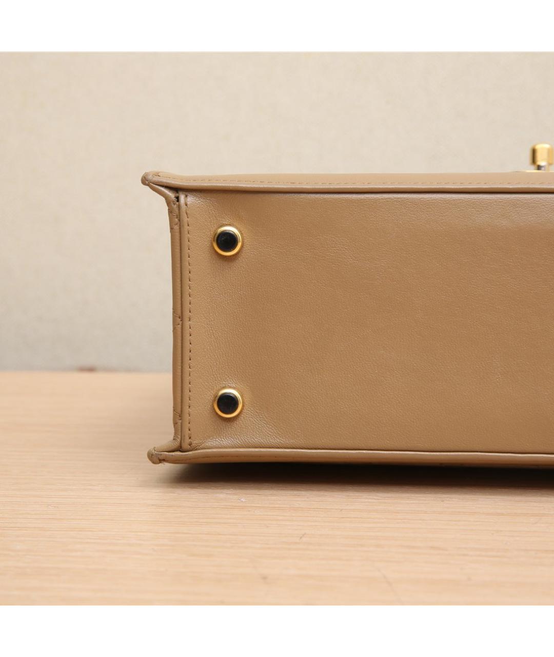 CHANEL Коричневая кожаная сумка через плечо, фото 9