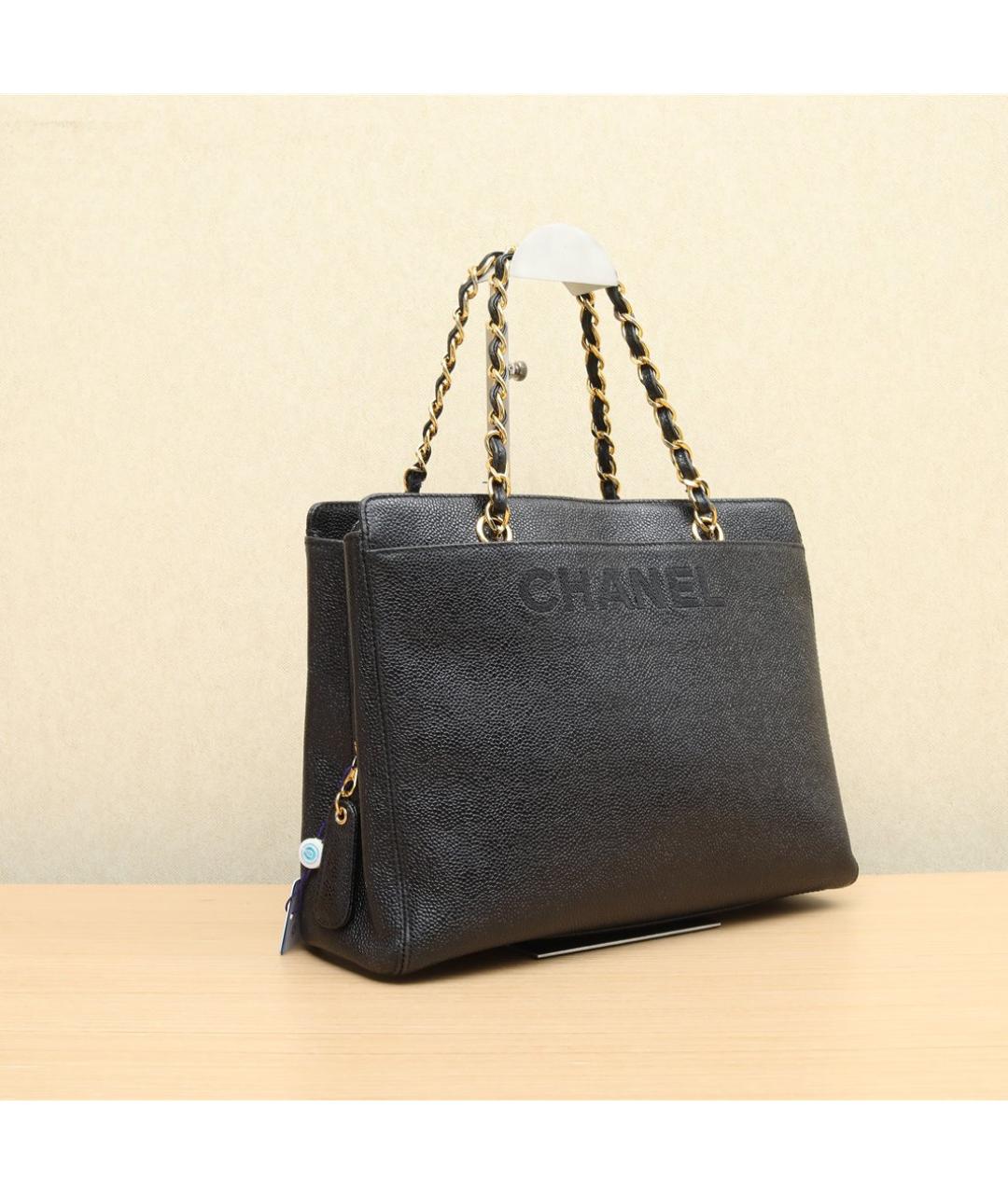CHANEL Черная кожаная сумка через плечо, фото 3