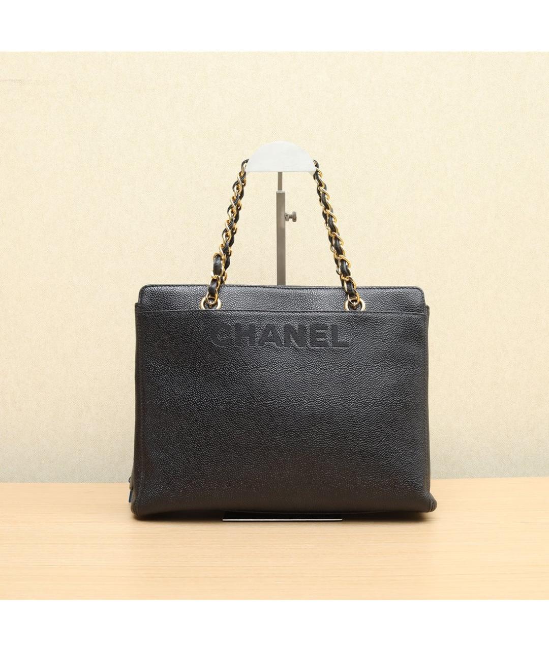 CHANEL Черная кожаная сумка через плечо, фото 2