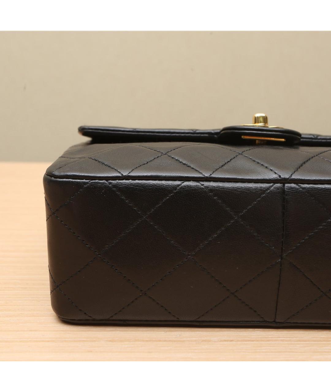 CHANEL Черная кожаная сумка через плечо, фото 7