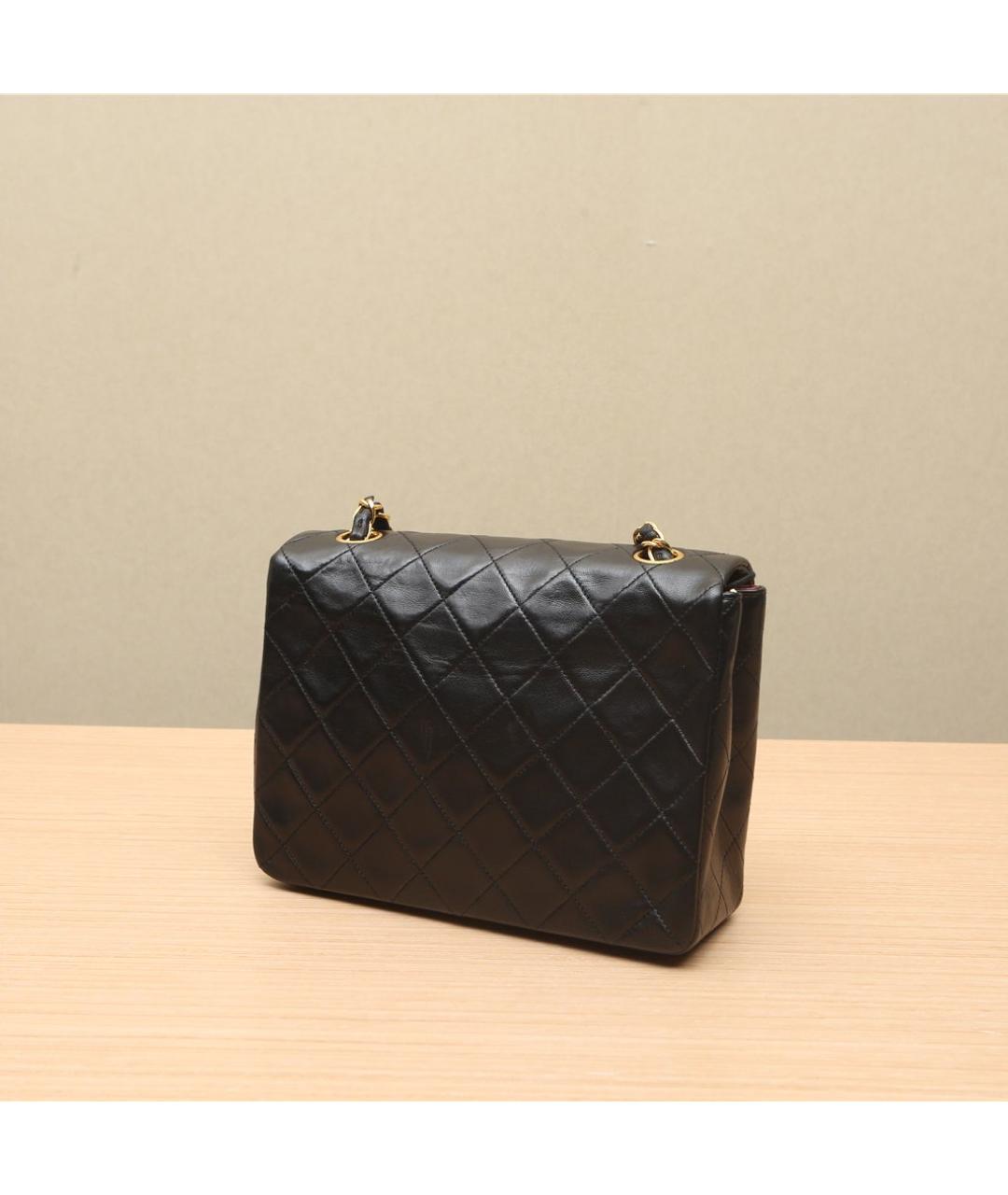 CHANEL Черная кожаная сумка через плечо, фото 5