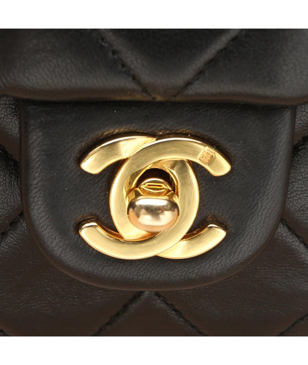 CHANEL Черная кожаная сумка через плечо, фото 9