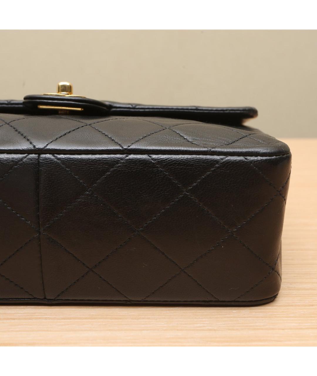 CHANEL Черная кожаная сумка через плечо, фото 8