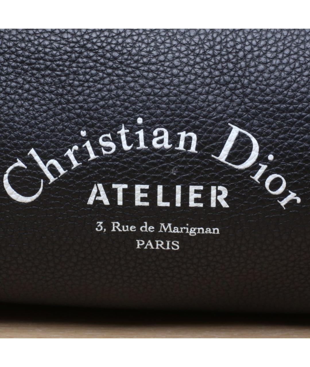 CHRISTIAN DIOR Черная кожаная сумка через плечо, фото 8