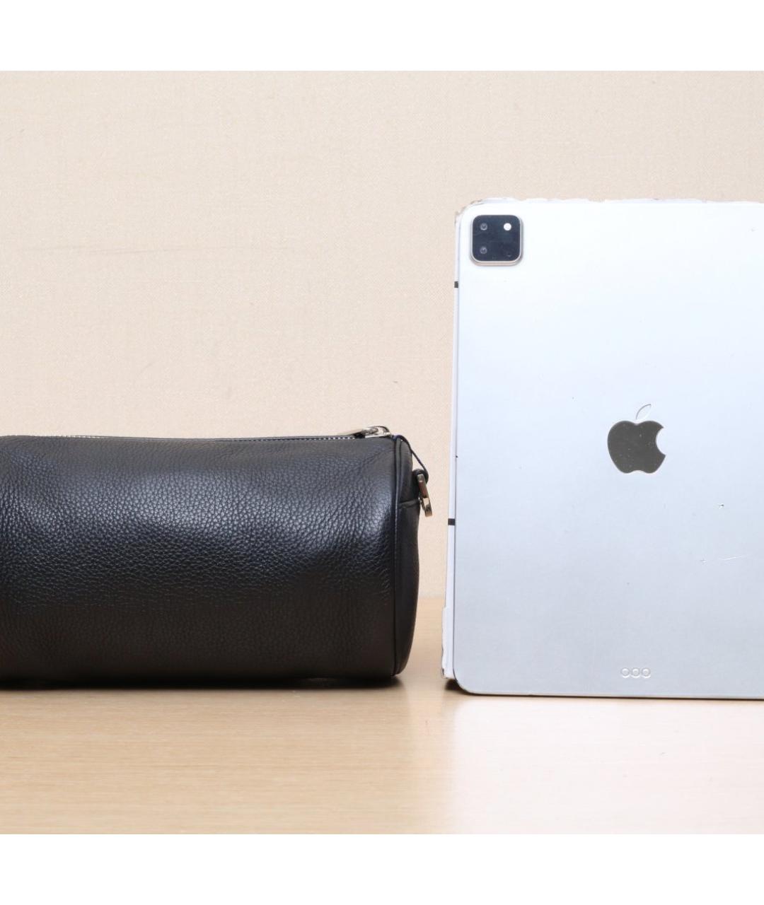 CHRISTIAN DIOR Черная кожаная сумка через плечо, фото 7