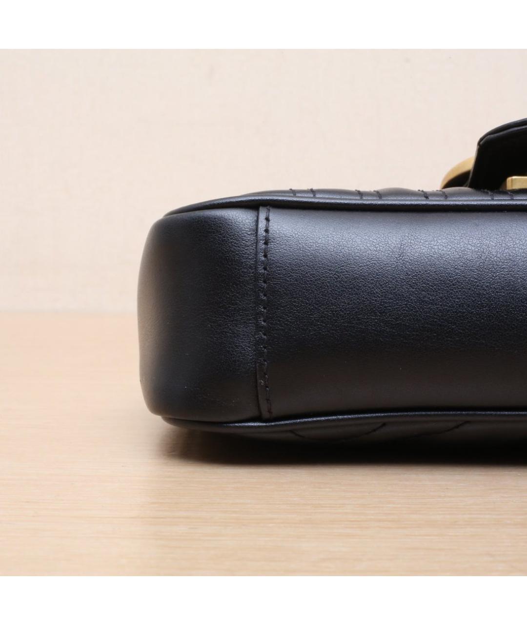 GUCCI Черная кожаная сумка через плечо, фото 9