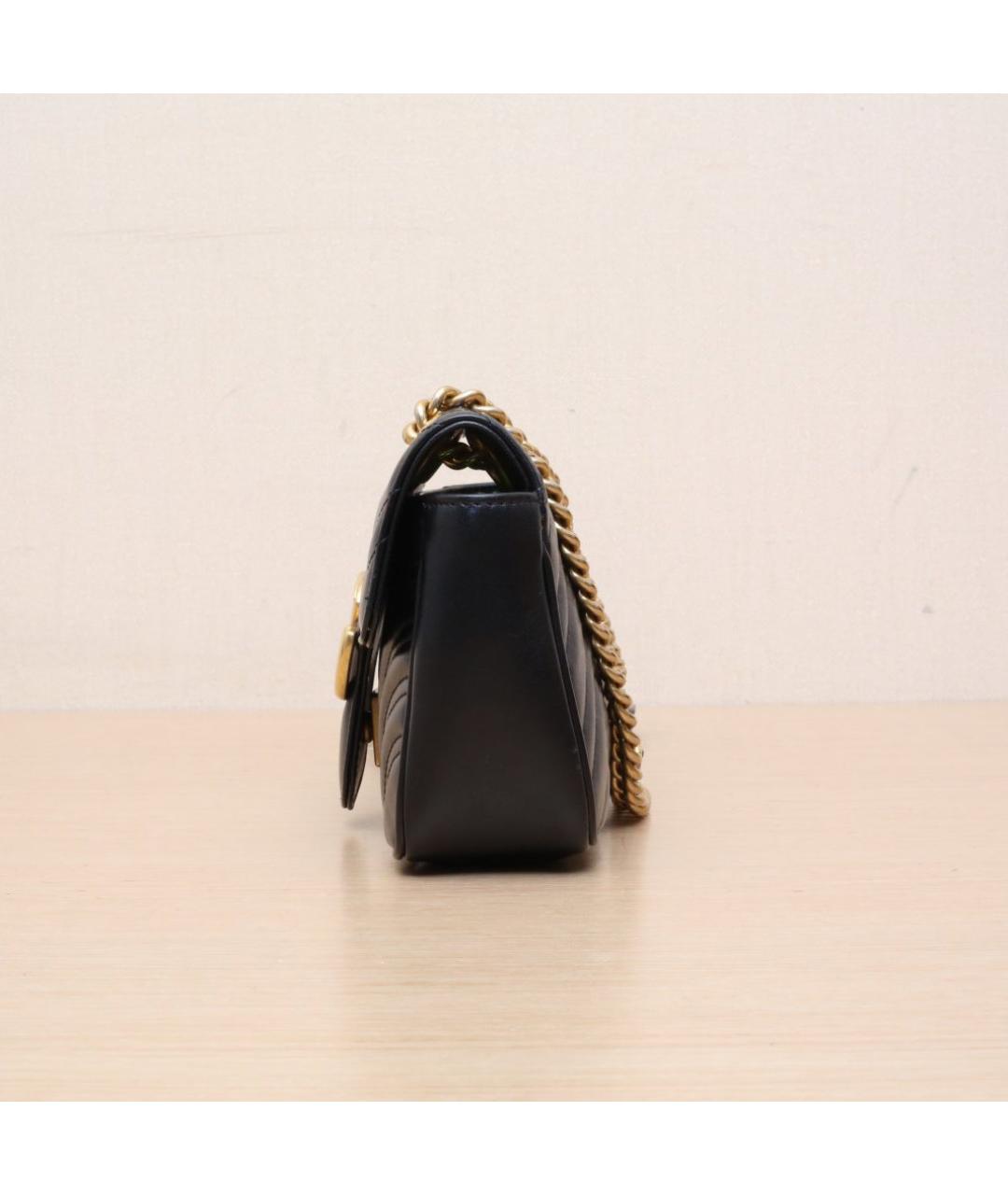 GUCCI Черная кожаная сумка через плечо, фото 5