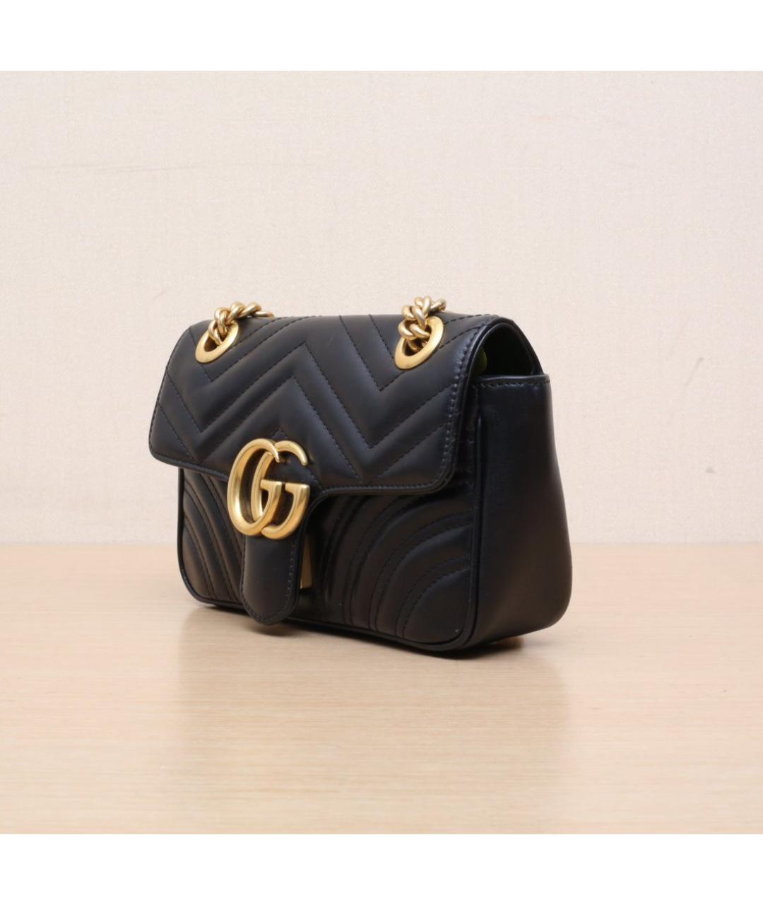 GUCCI Черная кожаная сумка через плечо, фото 4