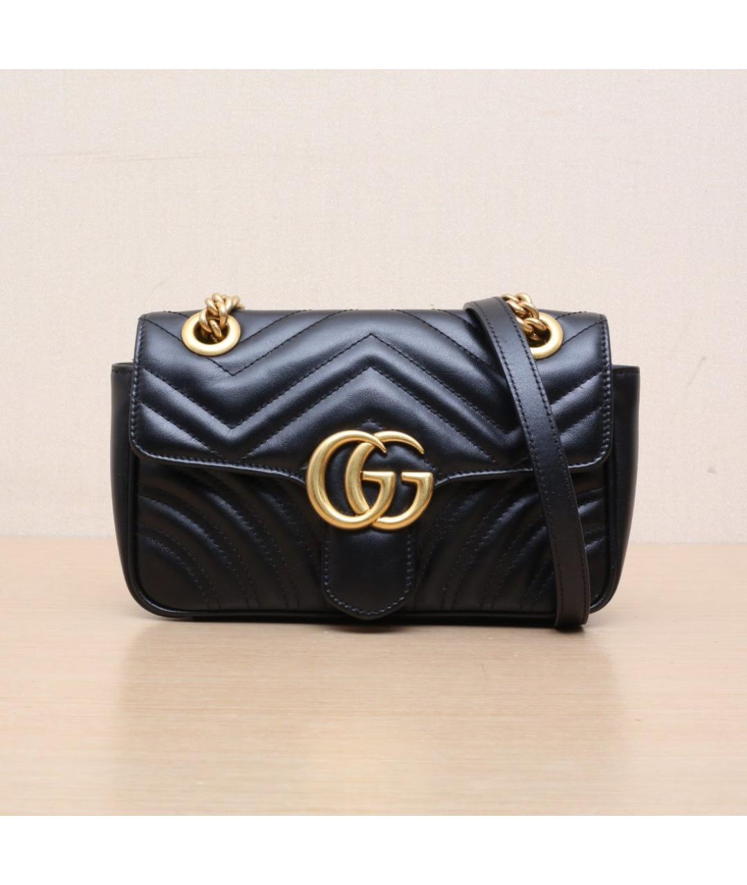 GUCCI Черная кожаная сумка через плечо, фото 3