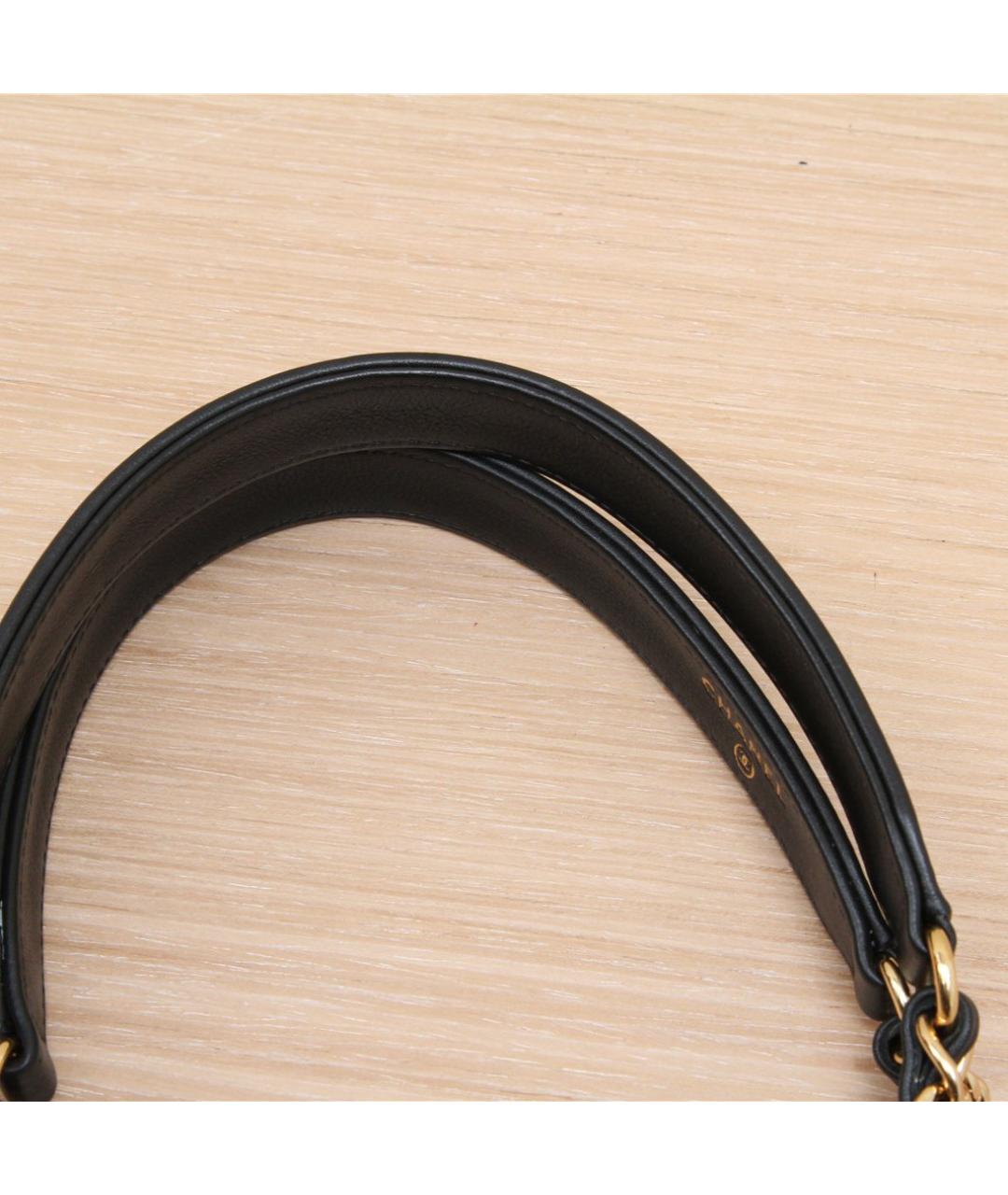 CHANEL Черная кожаная сумка через плечо, фото 7