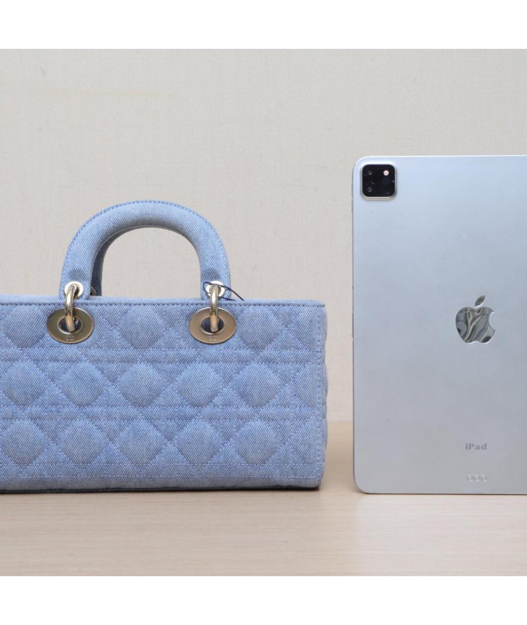 CHRISTIAN DIOR Синяя кожаная сумка через плечо, фото 7