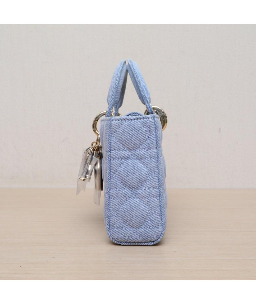 CHRISTIAN DIOR Синяя кожаная сумка через плечо, фото 5