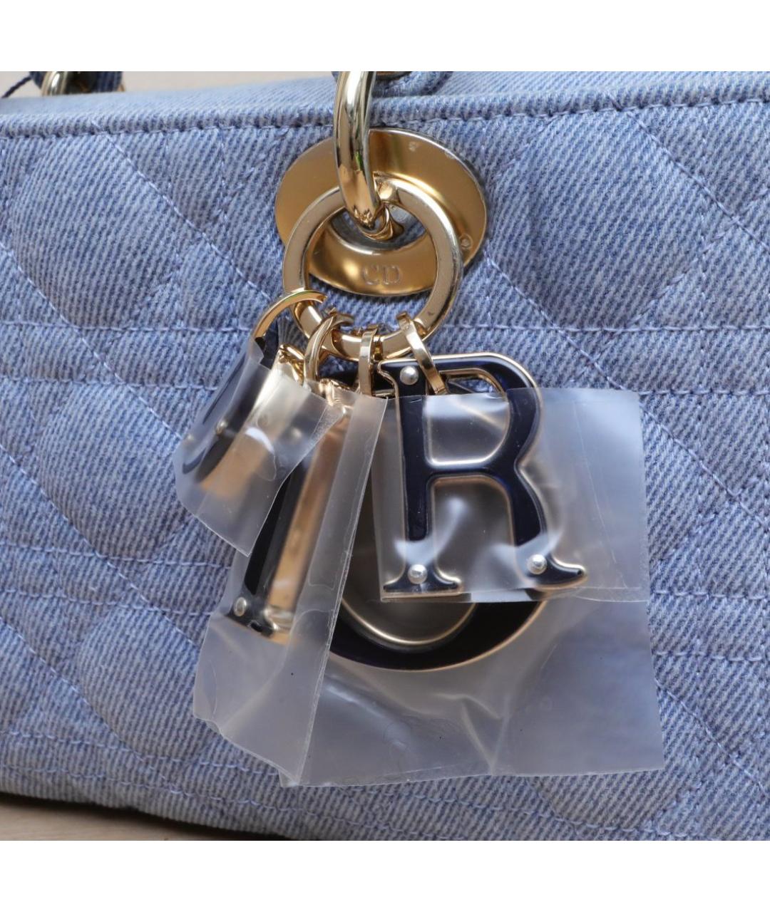 CHRISTIAN DIOR Синяя кожаная сумка через плечо, фото 8