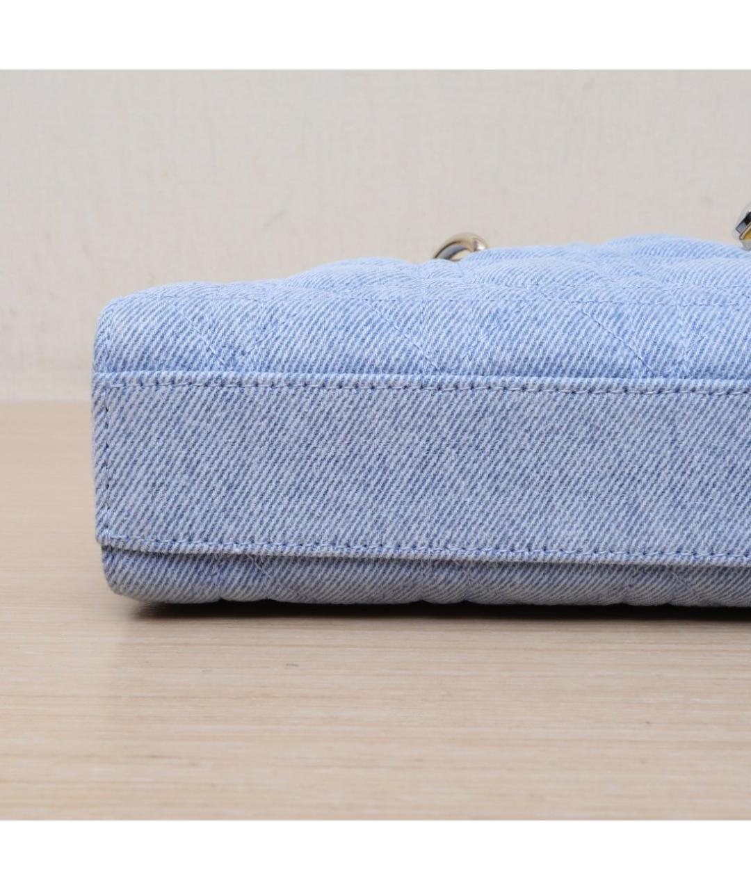 CHRISTIAN DIOR Синяя кожаная сумка через плечо, фото 9