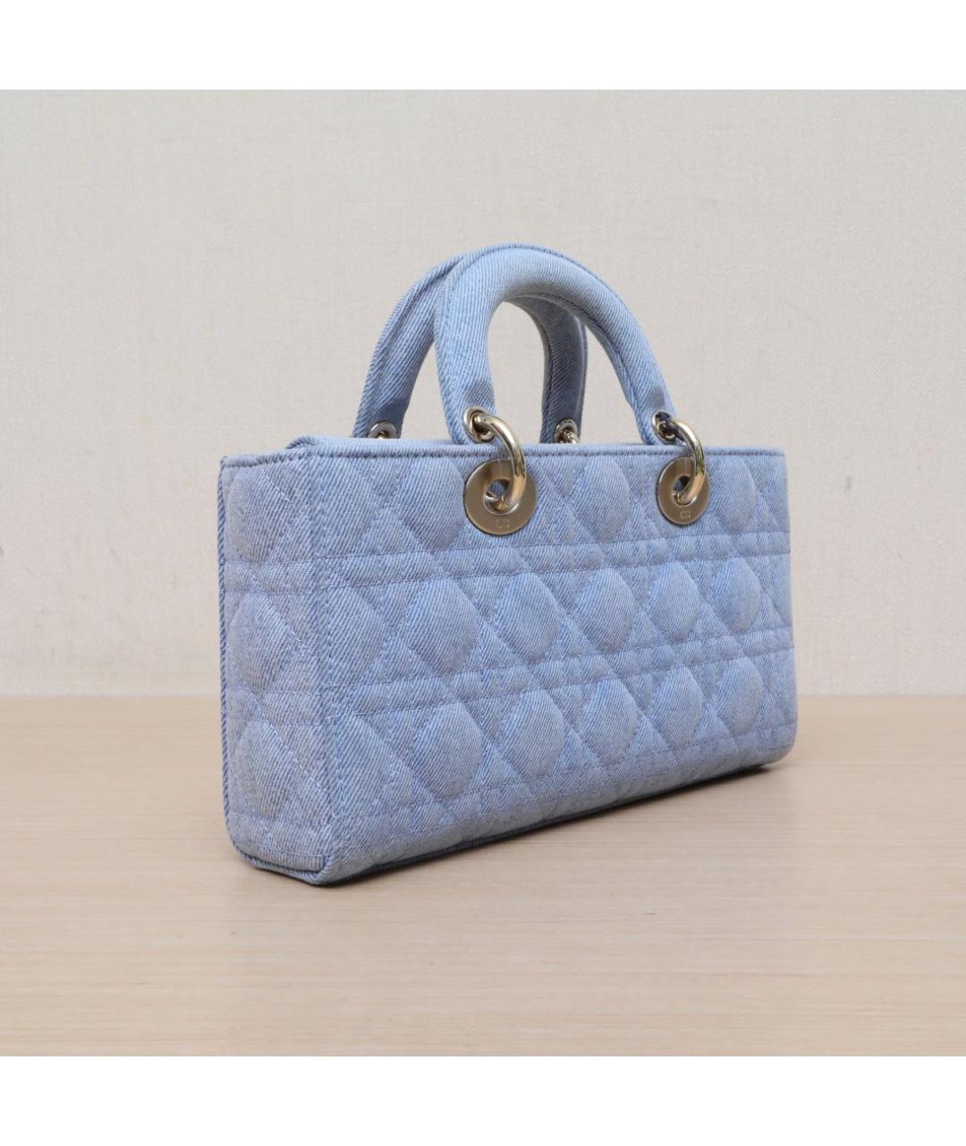 CHRISTIAN DIOR Синяя кожаная сумка через плечо, фото 6