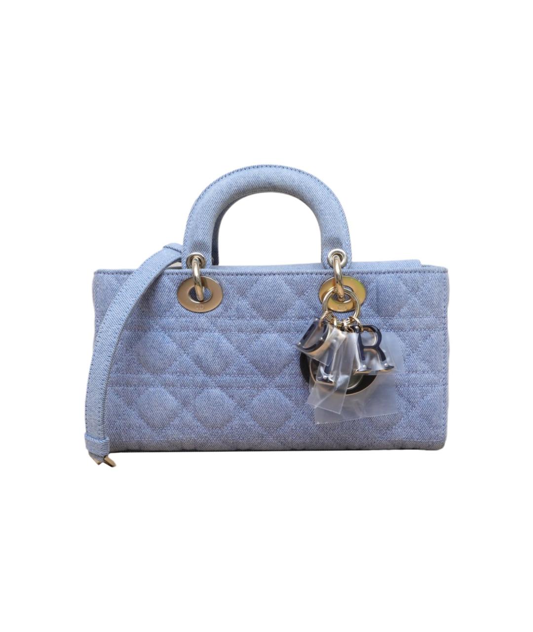 CHRISTIAN DIOR Синяя кожаная сумка через плечо, фото 1