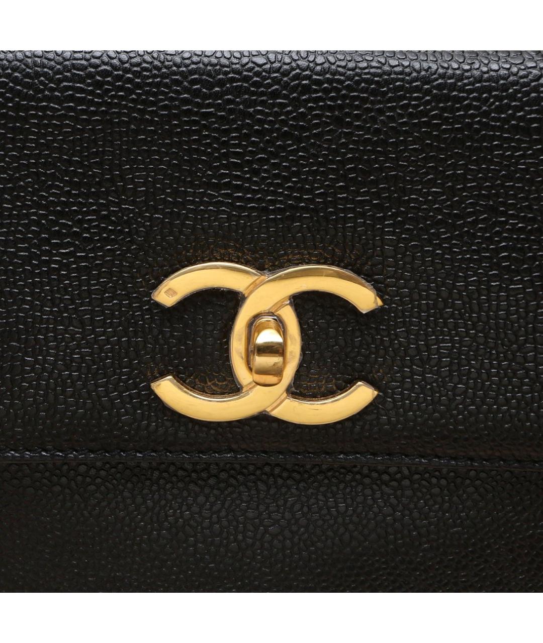 CHANEL Черная кожаная сумка через плечо, фото 8