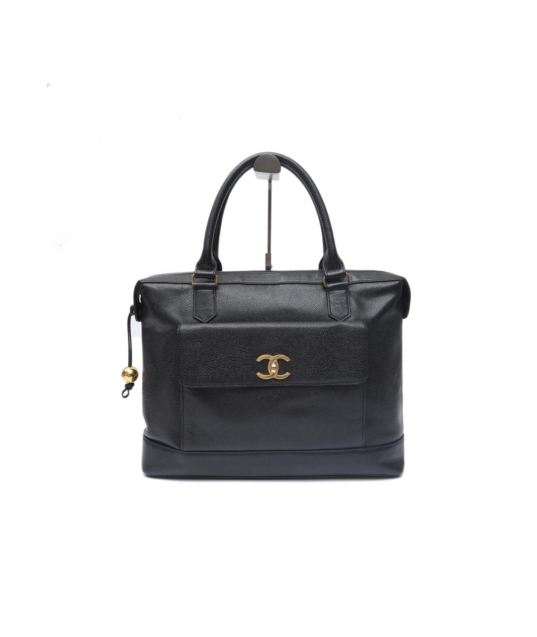 CHANEL Черная кожаная сумка через плечо, фото 10