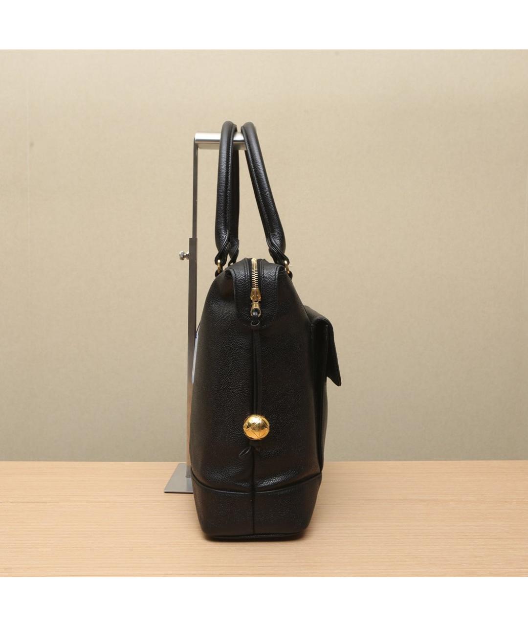 CHANEL Черная кожаная сумка через плечо, фото 4