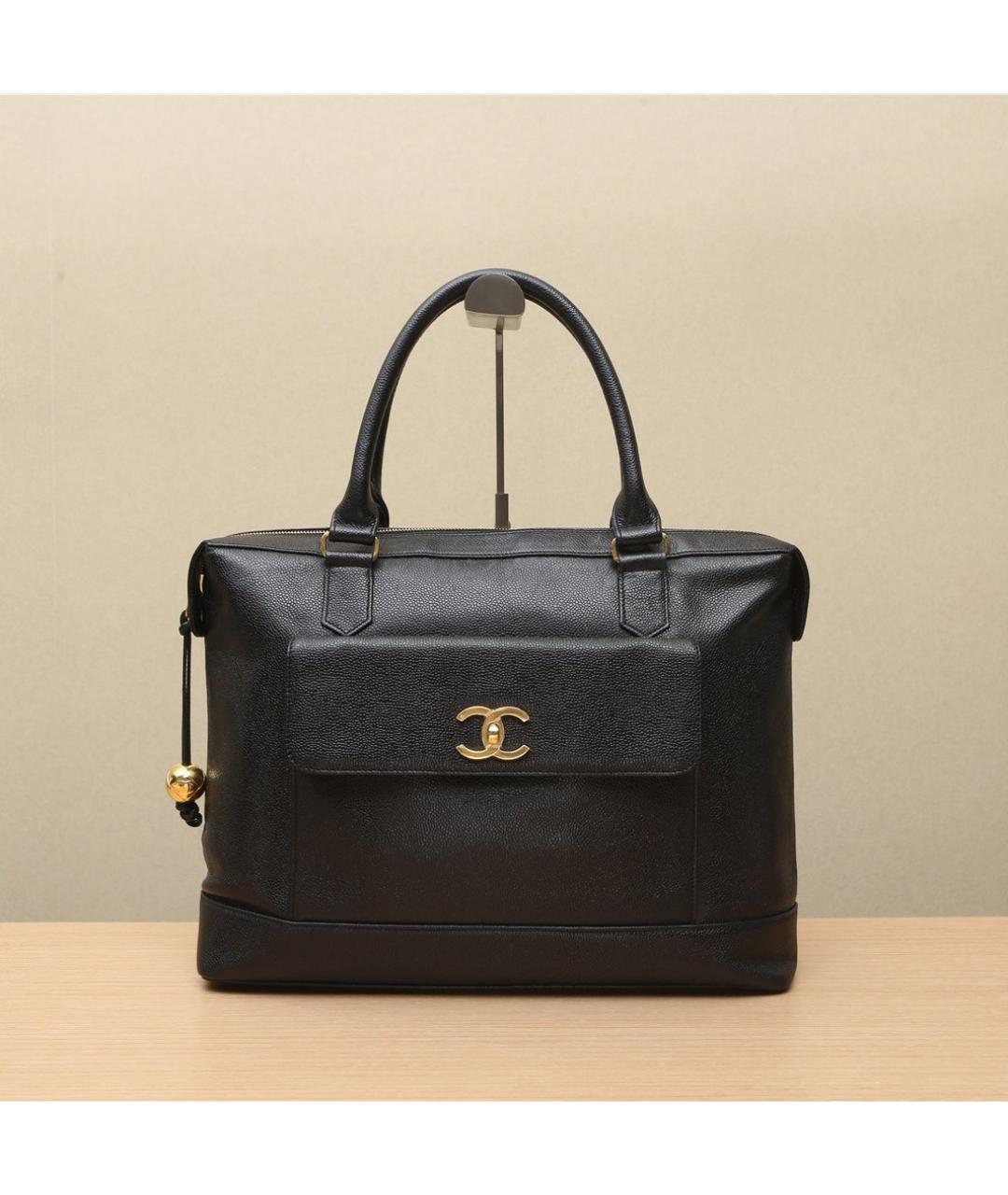 CHANEL Черная кожаная сумка через плечо, фото 2