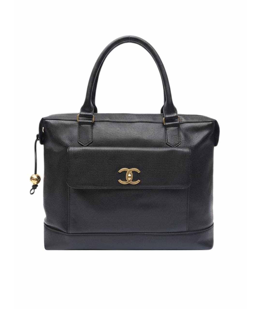 CHANEL Черная кожаная сумка через плечо, фото 1