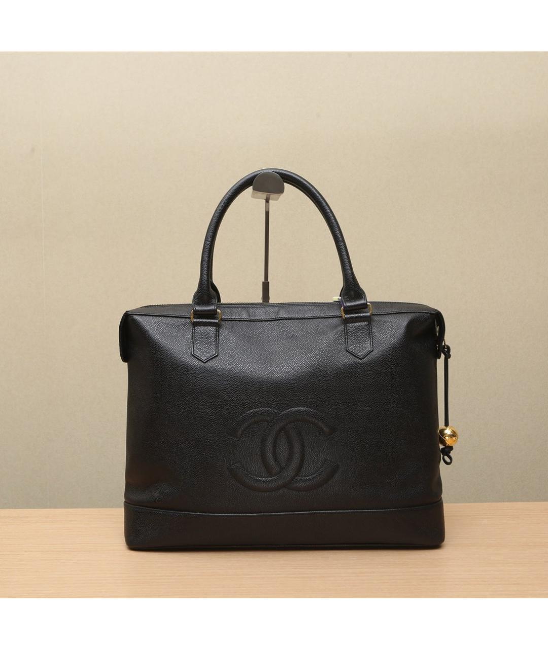 CHANEL Черная кожаная сумка через плечо, фото 6