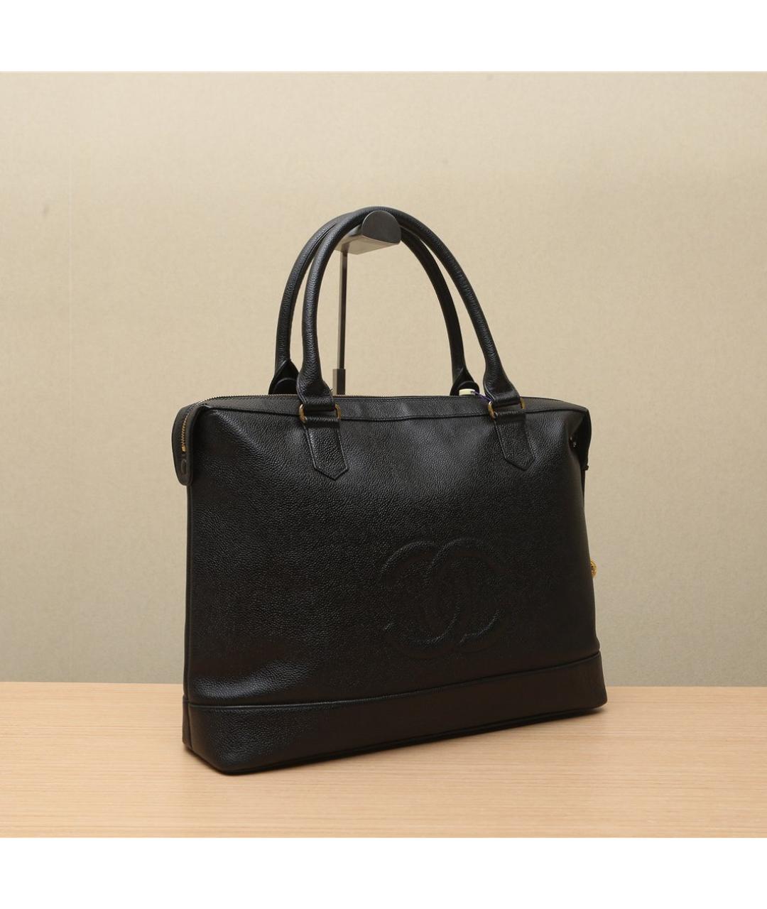 CHANEL Черная кожаная сумка через плечо, фото 5