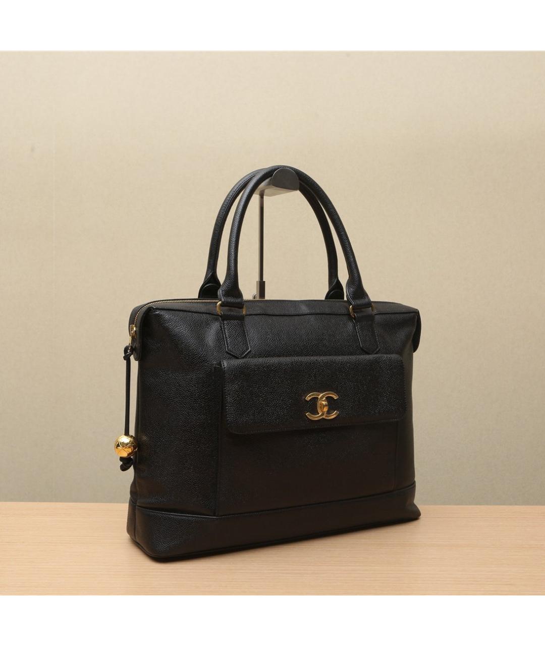 CHANEL Черная кожаная сумка через плечо, фото 3