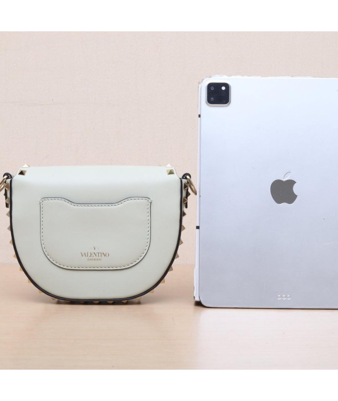 VALENTINO Салатовая кожаная сумка через плечо, фото 7
