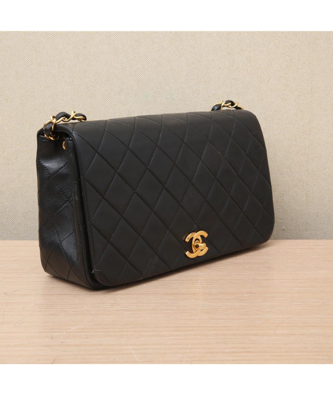 CHANEL Черная кожаная сумка через плечо, фото 3