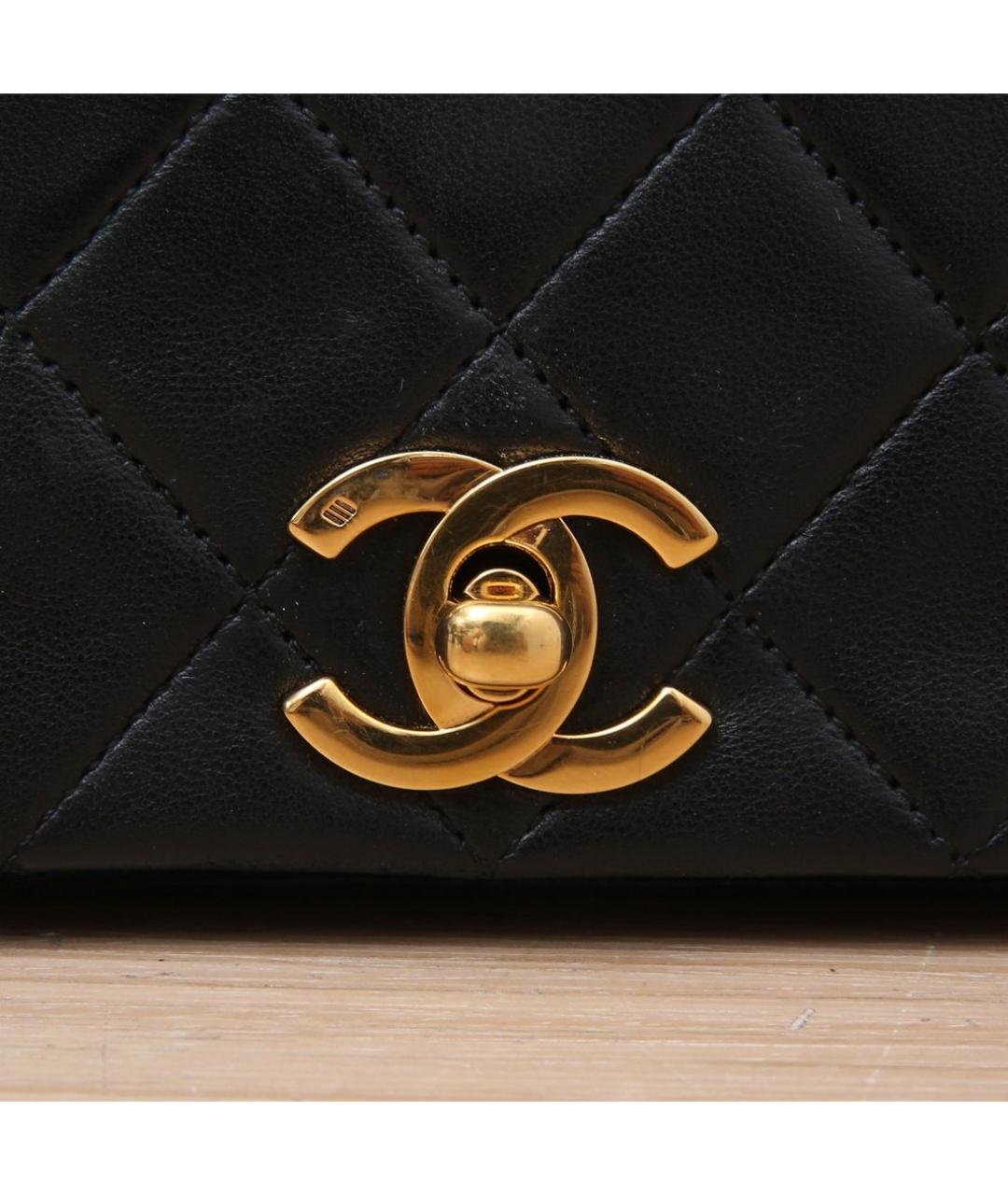 CHANEL Черная кожаная сумка через плечо, фото 9