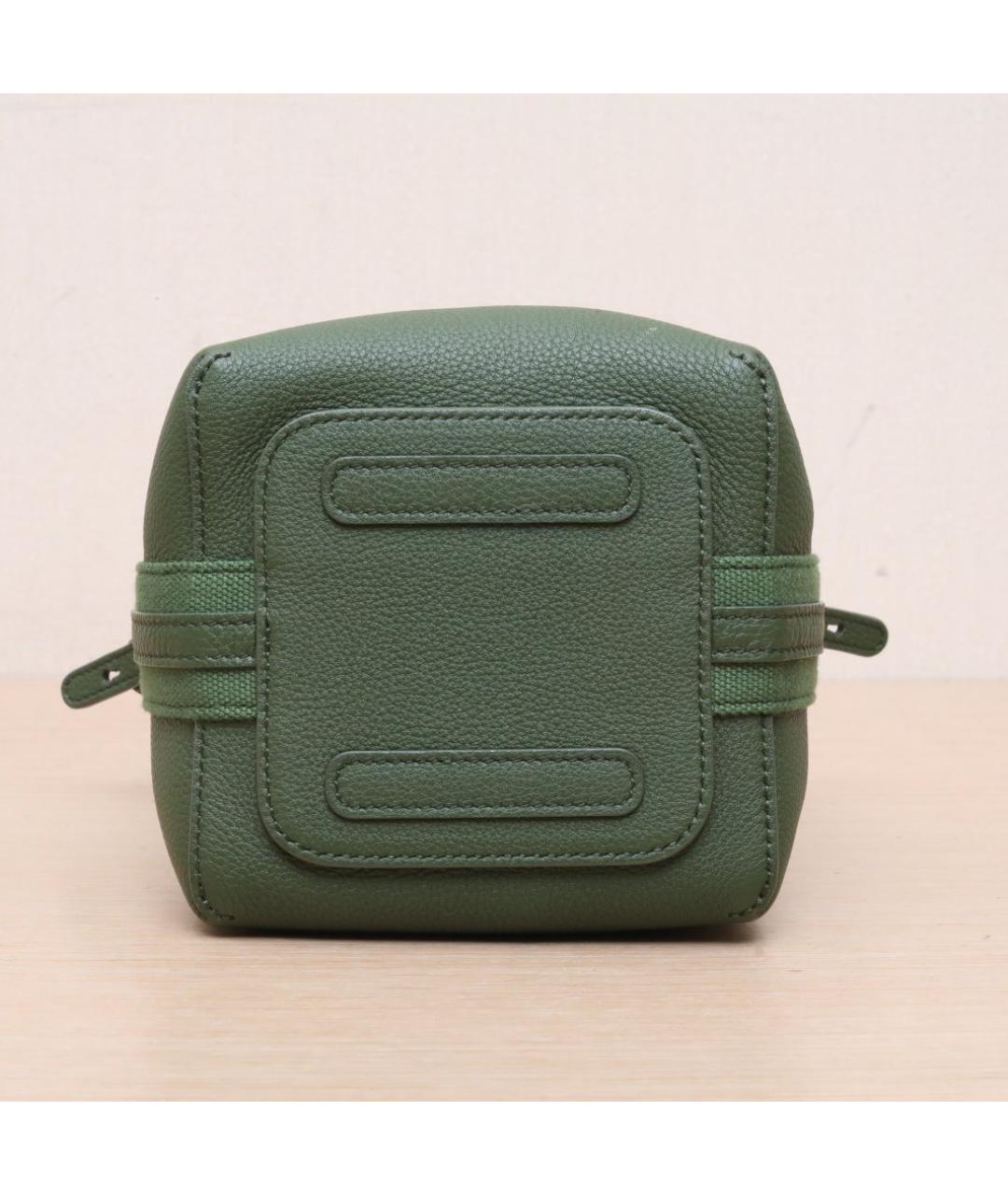 LORO PIANA Зеленая кожаная сумка через плечо, фото 9
