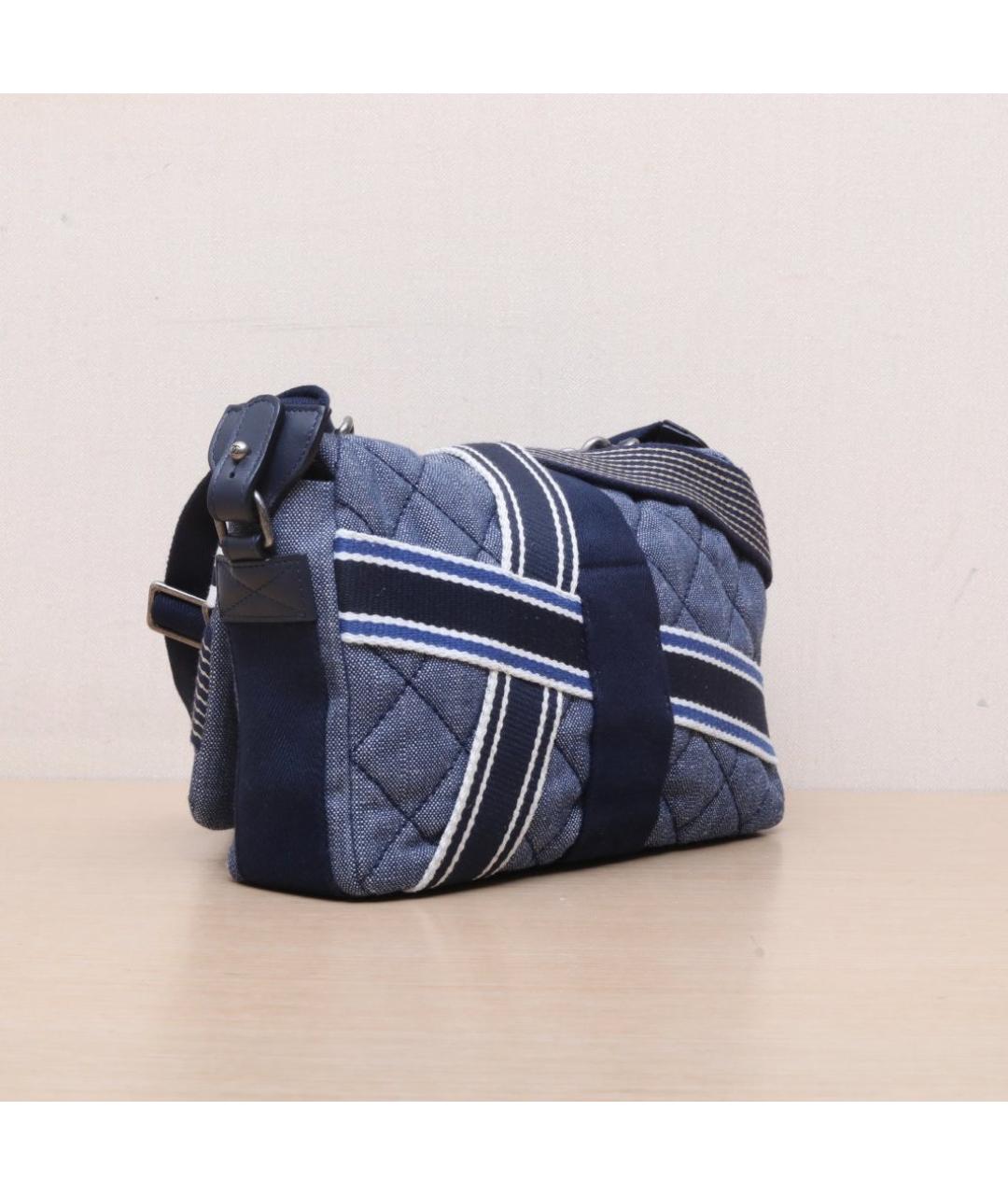 CHANEL Синяя деним сумка через плечо, фото 6