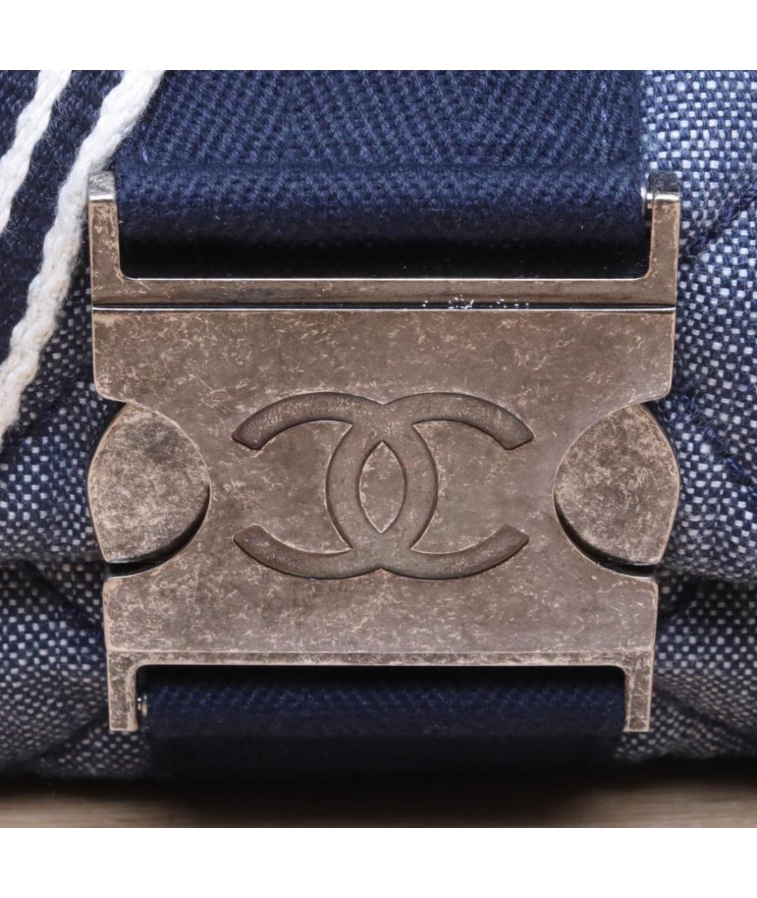 CHANEL Синяя деним сумка через плечо, фото 8