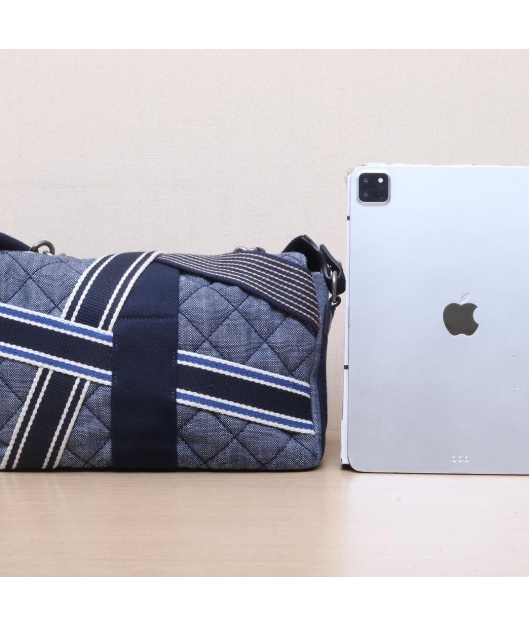 CHANEL Синяя деним сумка через плечо, фото 7