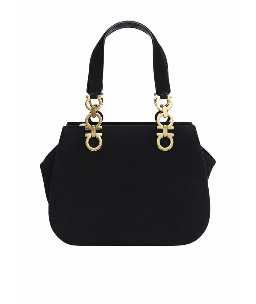 FERRAGAMO Черная замшевая сумка через плечо, фото 1