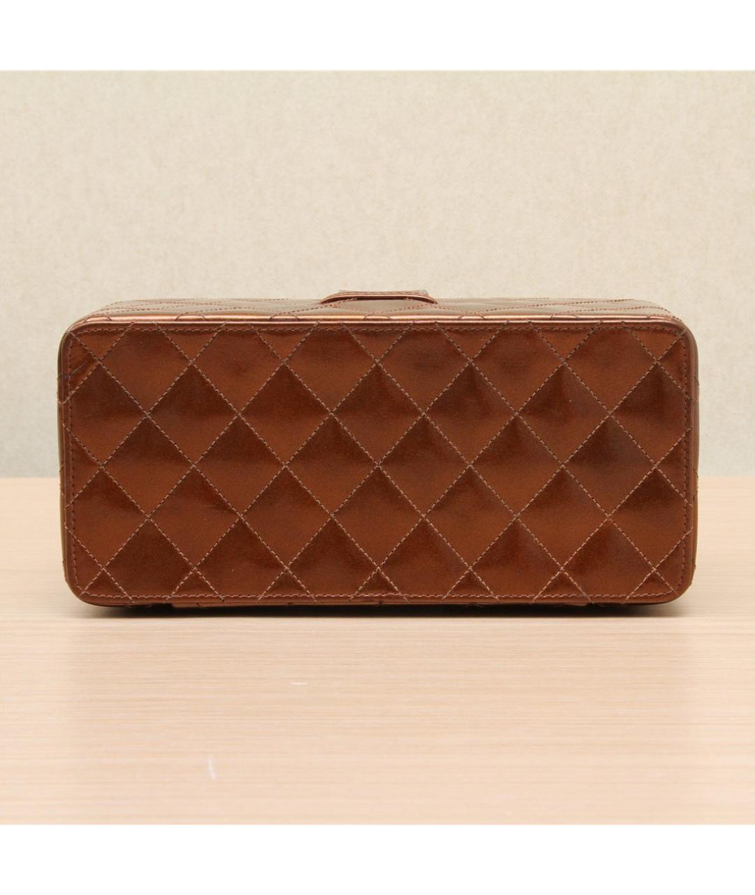 CHANEL Коричневая кожаная сумка через плечо, фото 7