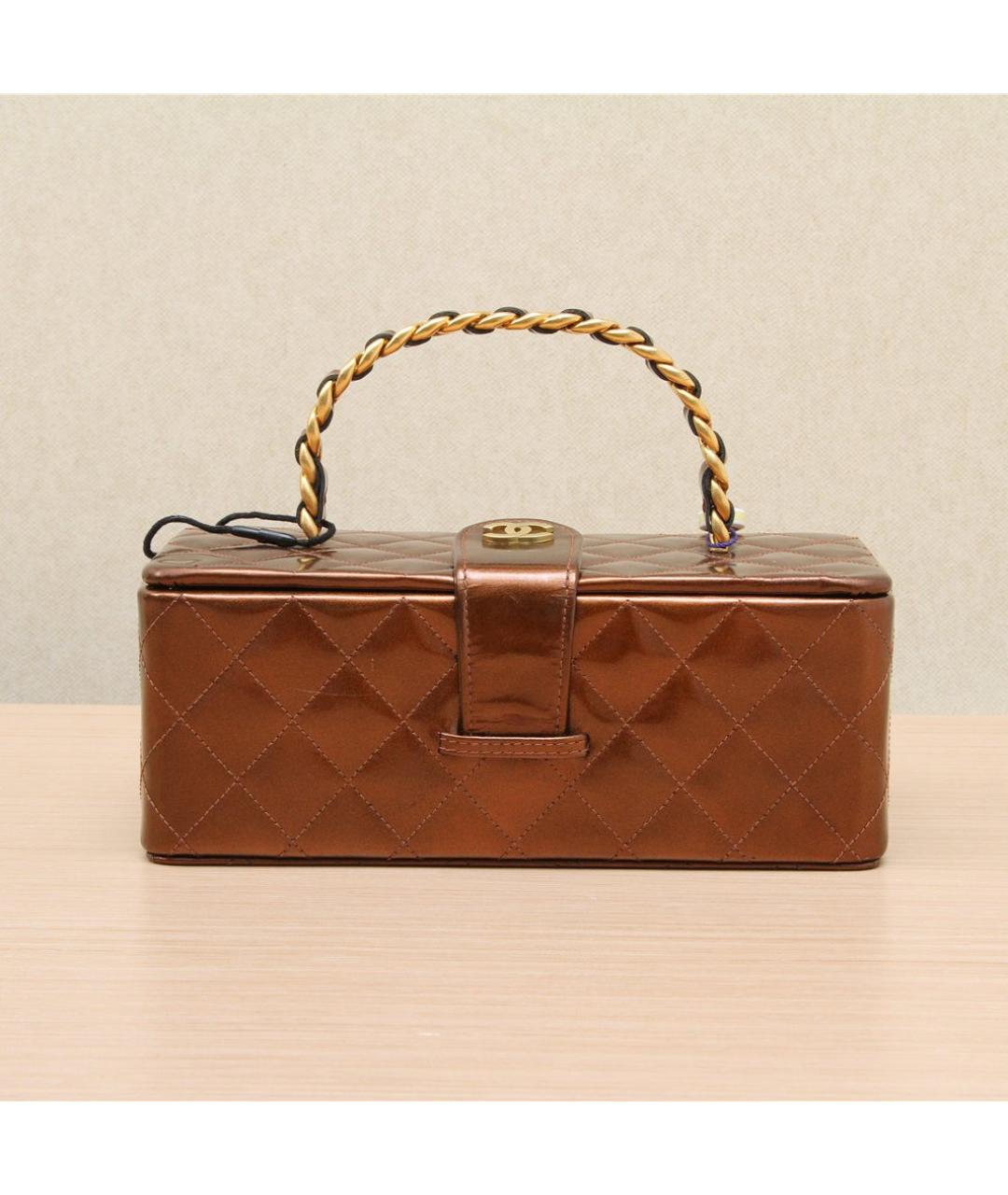 CHANEL Коричневая кожаная сумка через плечо, фото 2