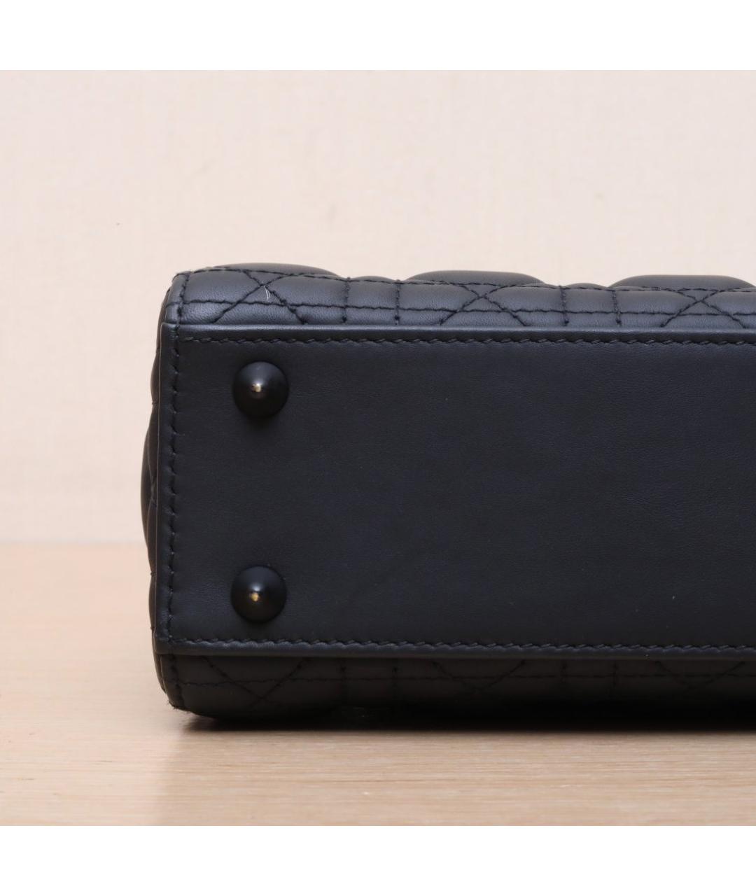 CHRISTIAN DIOR Черная кожаная сумка через плечо, фото 9