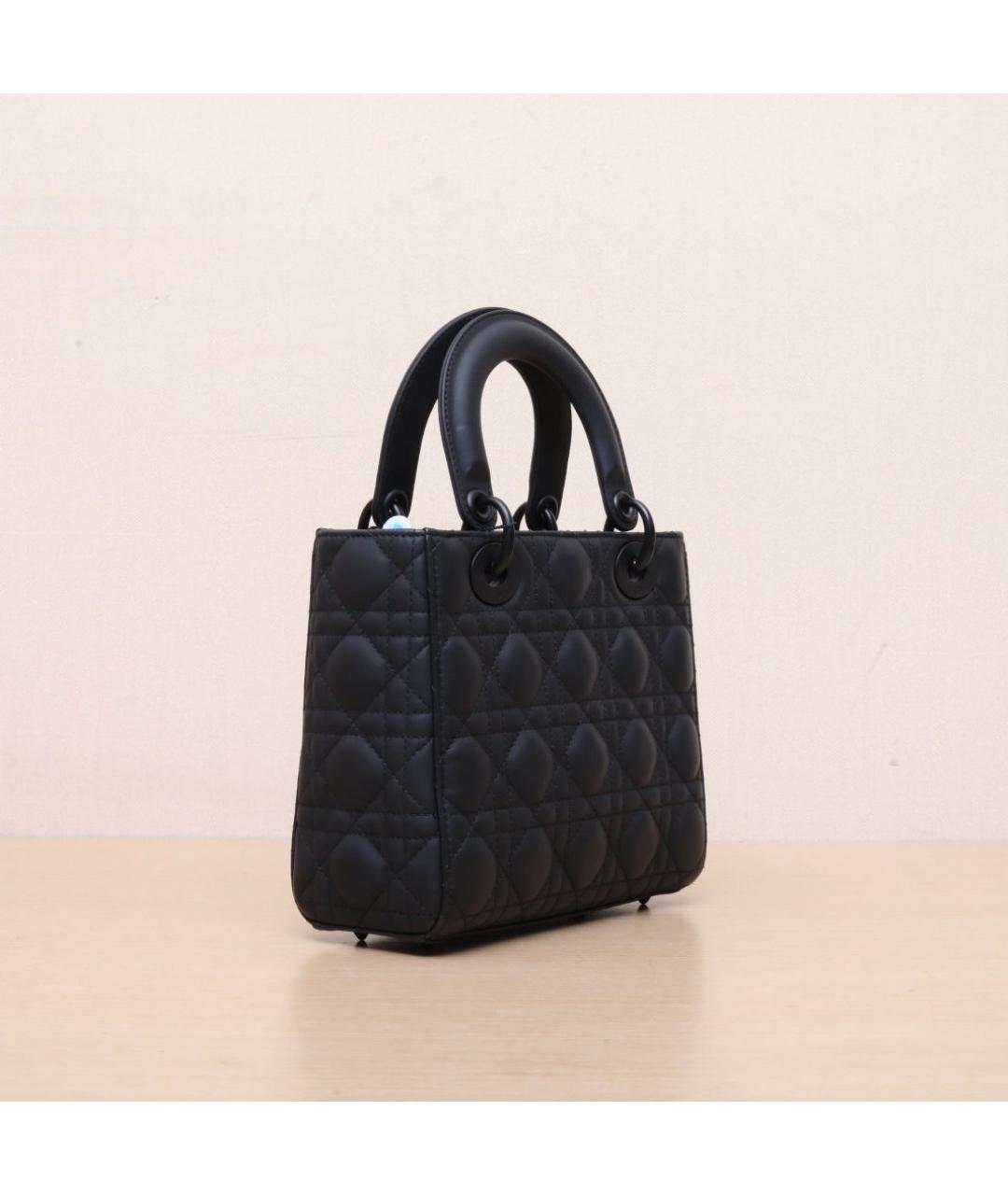 CHRISTIAN DIOR Черная кожаная сумка через плечо, фото 6