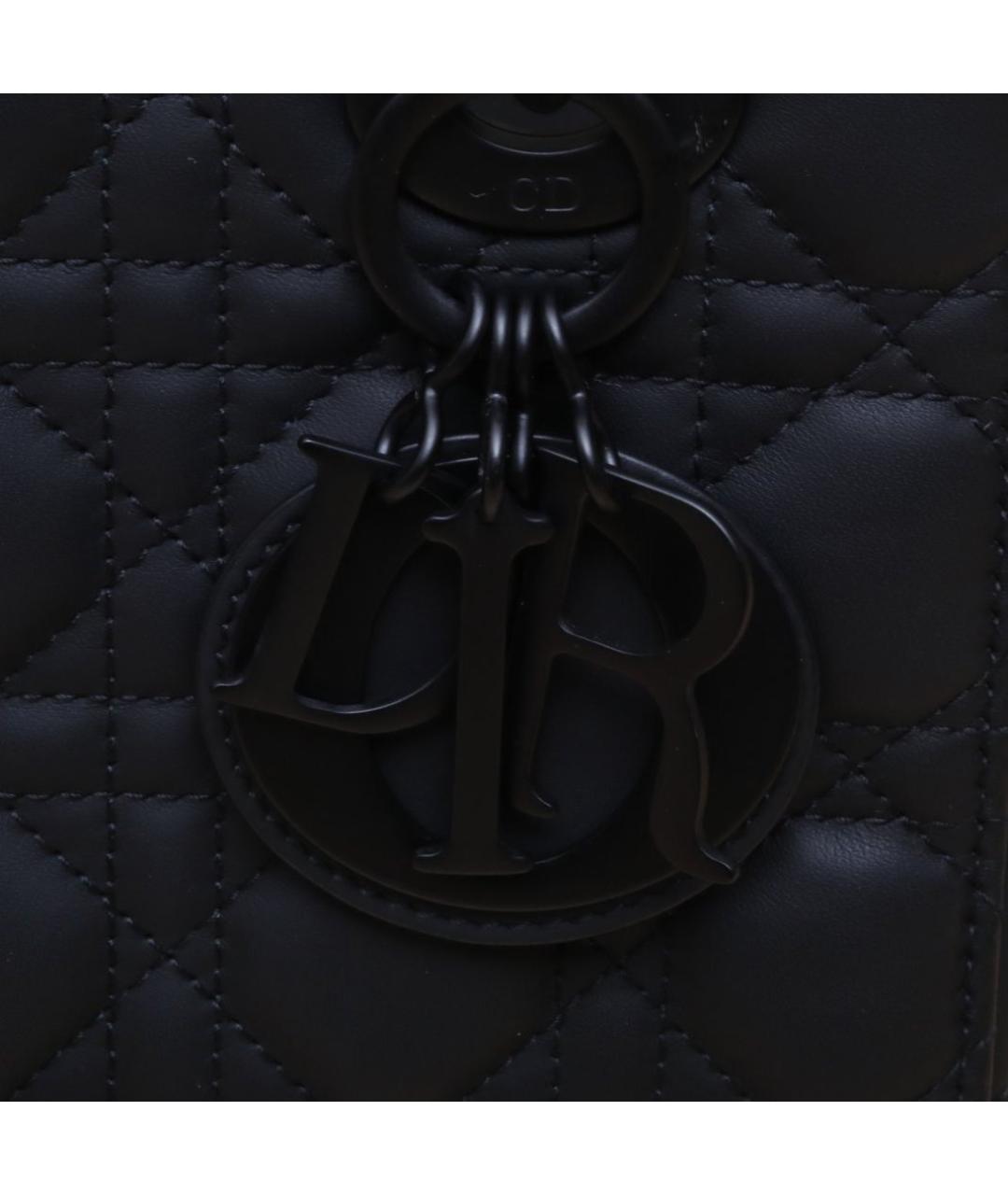 CHRISTIAN DIOR Черная кожаная сумка через плечо, фото 8