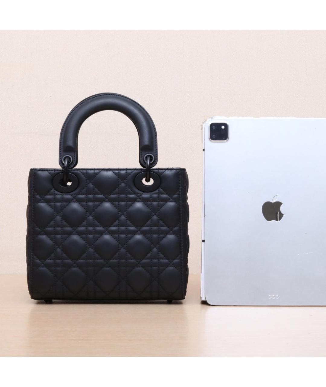 CHRISTIAN DIOR Черная кожаная сумка через плечо, фото 7