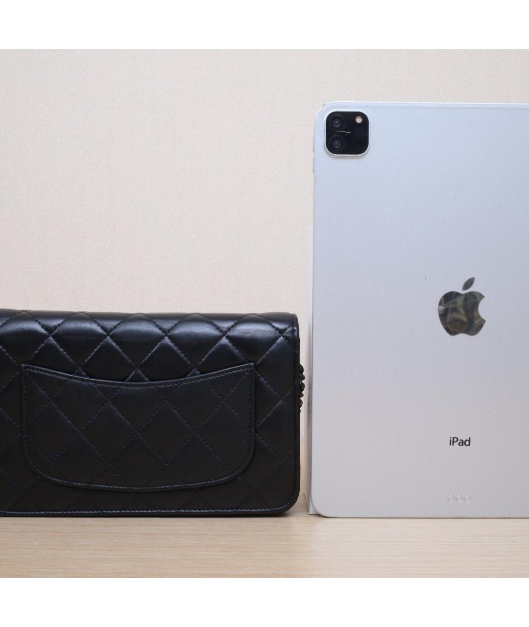 CHANEL Черная кожаная сумка через плечо, фото 7